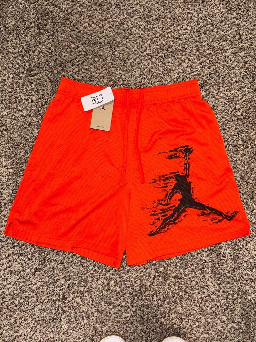 Nike Air Jordan Dri-FIT Mesh Graphic Basketball Shorts - Team Orange (HQ8665-891